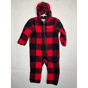 Columbia Infant Snowtop II Bunting in Mountain Red Check 6-12Mo